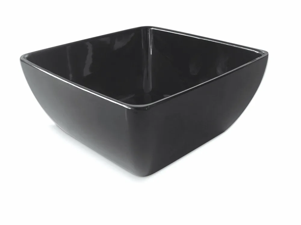 Schüssel eckig schwarz 9 x 9 cm