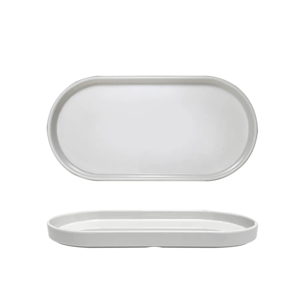 Teller oval mit Rand 200 x 99 x 19 mm weiß