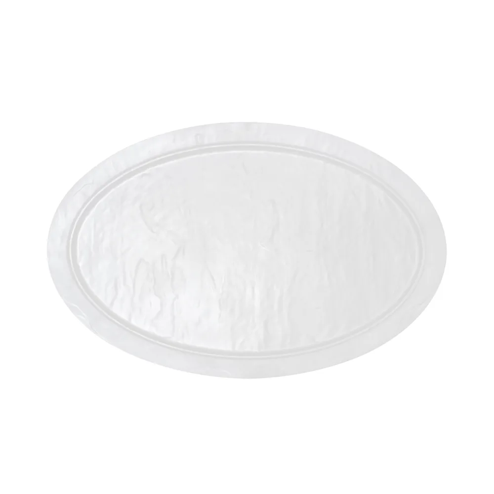 XXL-Platten XXL-Platte oval 650 x 420 x 31,6 mm weiß matt
